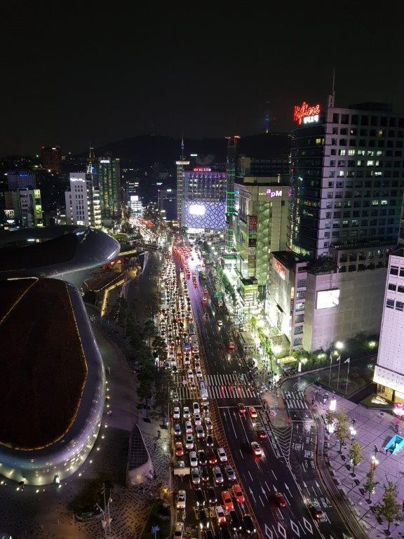 Night time view of Dongdaemun in Seoul, South Korea