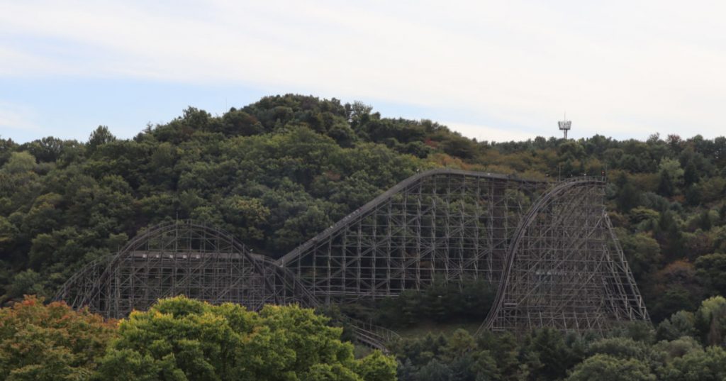 Wooden Rollercoaster at Everland Theme Park near Seoul