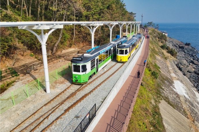 Haeundae Beach Train in Busan