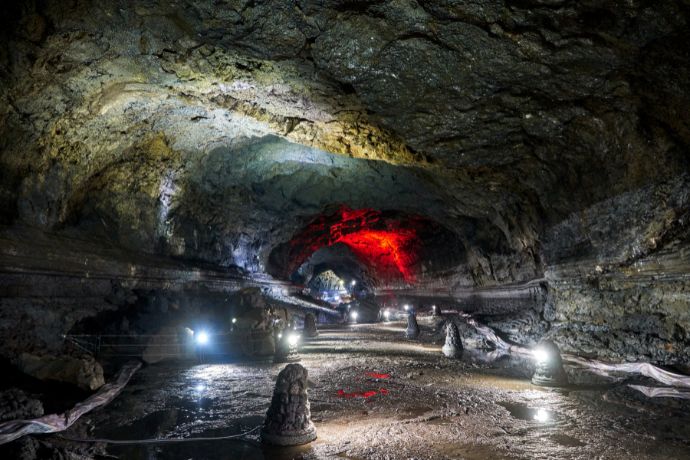 Manjanggul Lava Tube Cave on Jeju Island