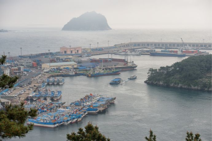 Seogwipo Tourist Port in Seogwipo on Jeju Island