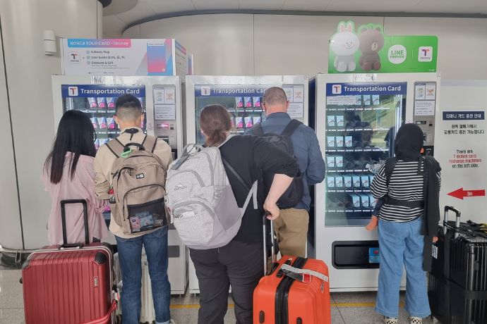 T-Money Vending Machines at Incheon Airport Station